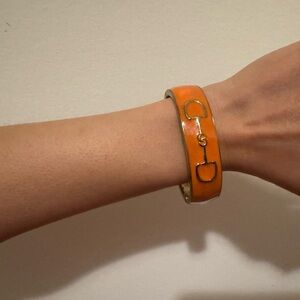 Orange Equestrian-Inspired Bracelet